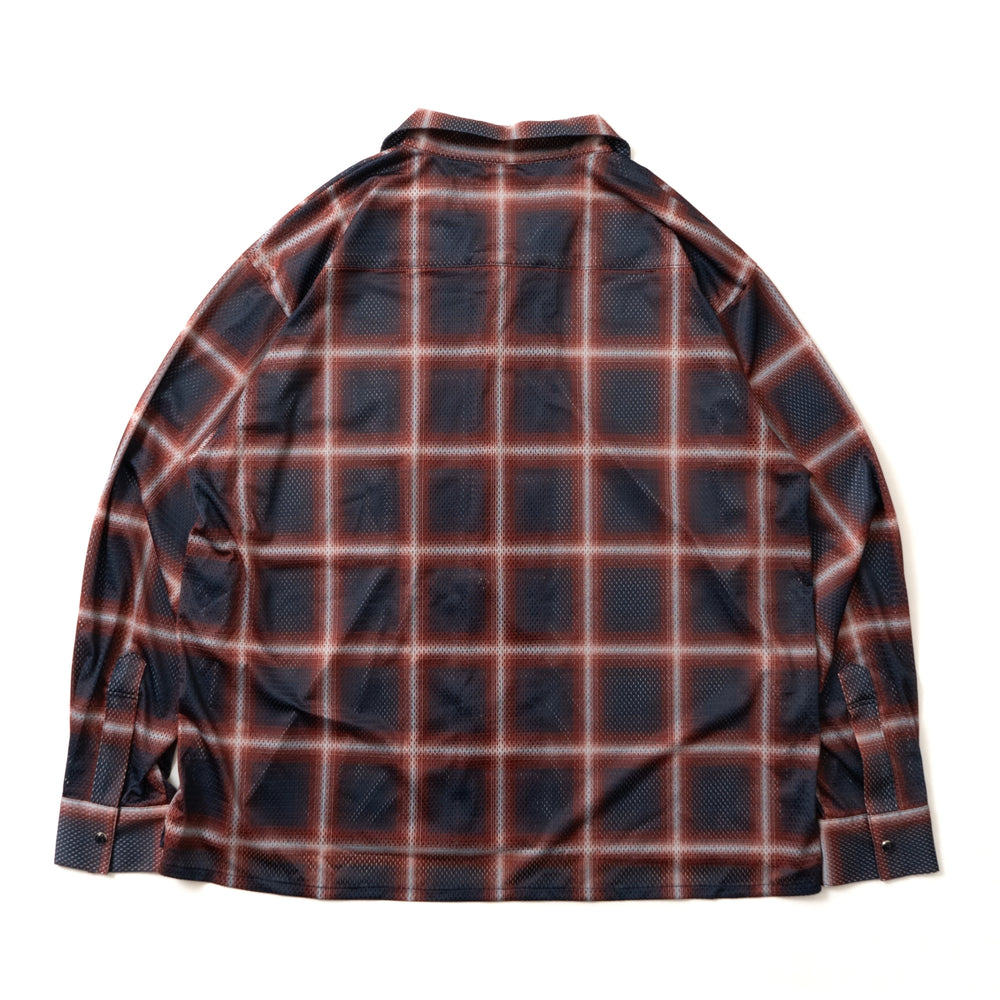 mesh ombre check shirt – YZ