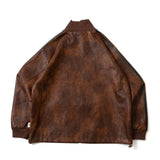 fake leather track jacket