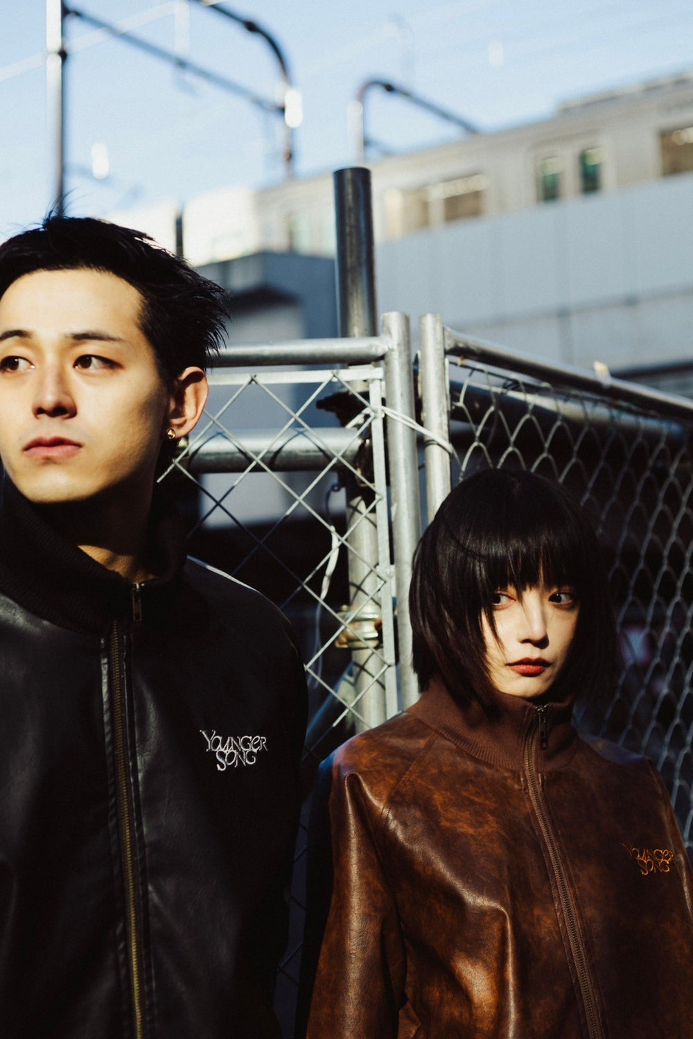 fake leather track jacket – YZ