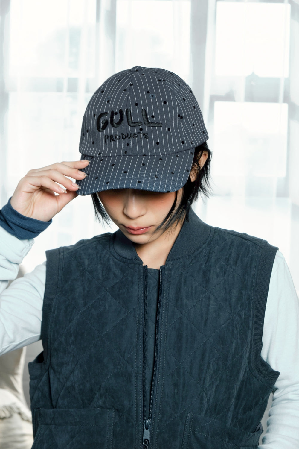 ストライプでドットなひきこもりcap – YZ