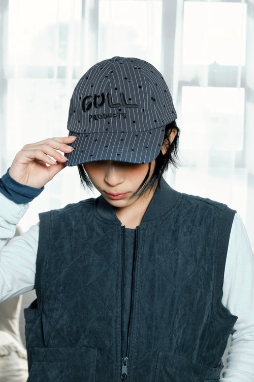 ストライプでドットなひきこもりcap