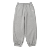 체크 백 로고 스웨트 팬츠 