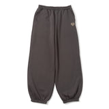 체크 백 로고 스웨트 팬츠 