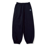 체크 백 로고 스웨트 팬츠 