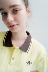 umbro×common gull products.でこぼこのニットポロシャツ