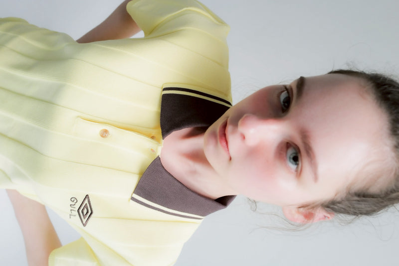 umbro×common gull products.でこぼこのニットポロシャツ
