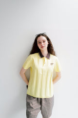 umbro×common gull products.でこぼこのニットポロシャツ