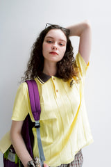 umbro×common gull products.でこぼこのニットポロシャツ