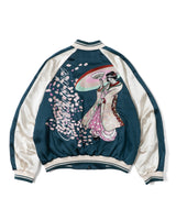 【9090×ラヴ上等】Ukiyo-e Embroidered Souvenir Jacket