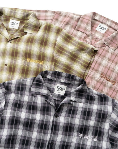 ombre check shirts half sleeve