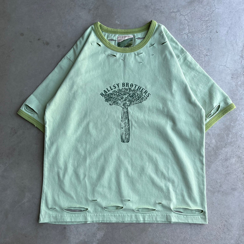 Distressed wash ringer T-shirt – YZ