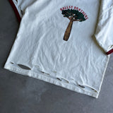 Distressed wash ringer T-shirt