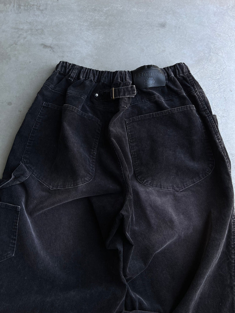 Vintage processing straight corduroy pants