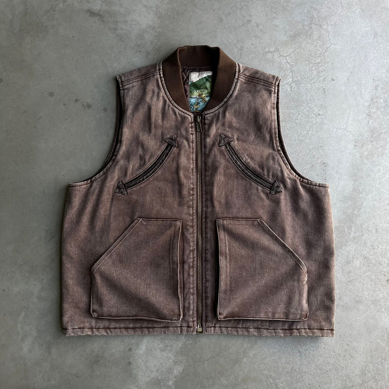 Vintage processed western duck vest – YZ