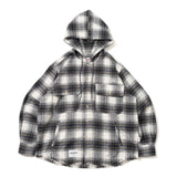 flannel check shirt hoodie