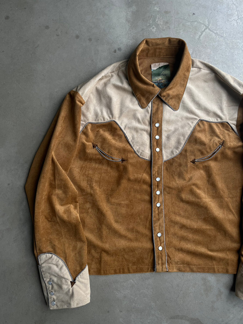 western peach skin shirt jacket – YZ