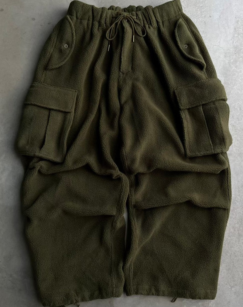 M65 fleece wide cargo pants