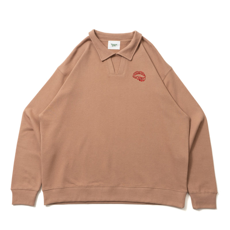 collared patch sweat