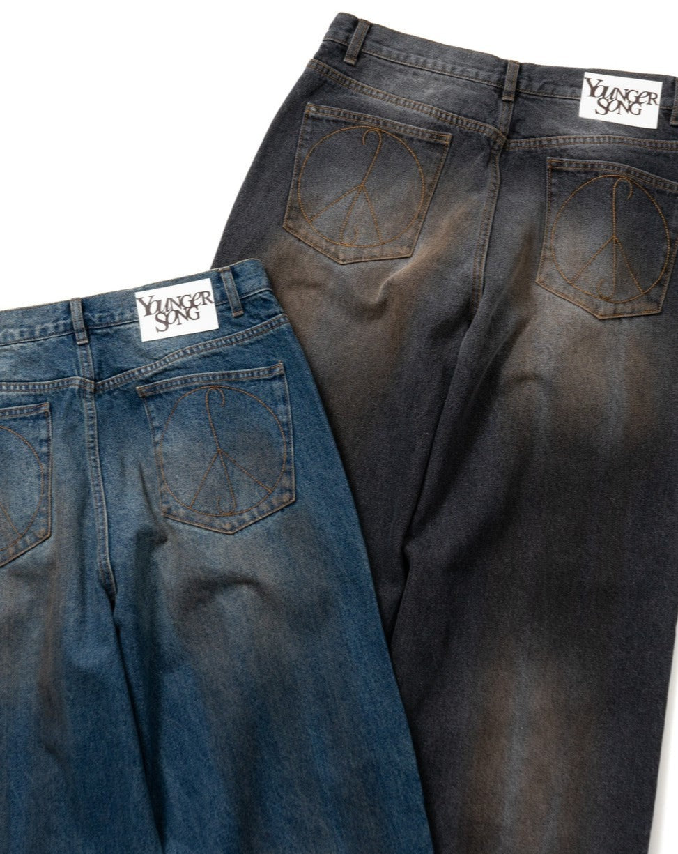 vintage double knee wash denim – YZ