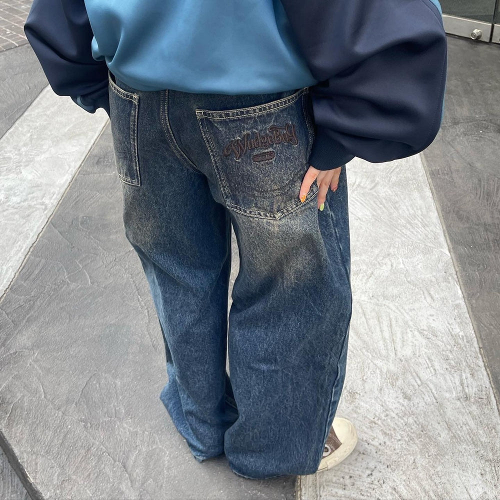 vintage washed straight denim – YZ vintage washed straight denim – YZ