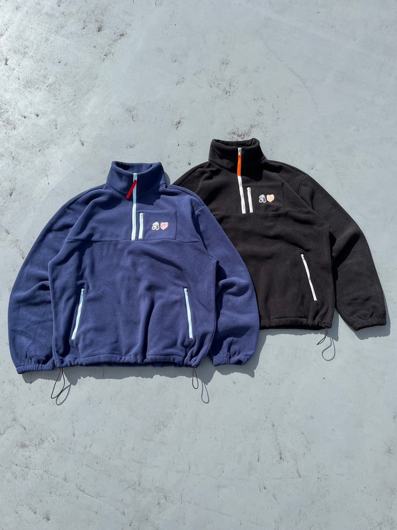 Doodle logo fleece halfzip