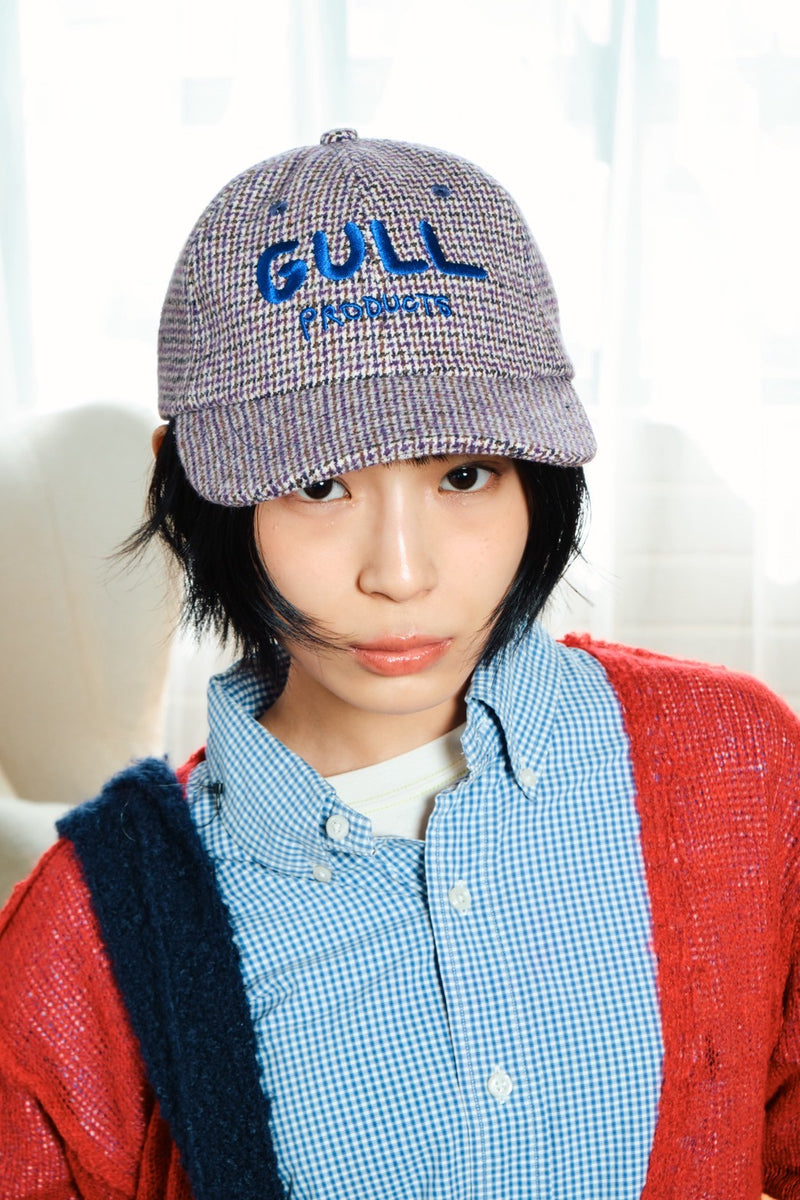 チェック柄のひきこもりcap