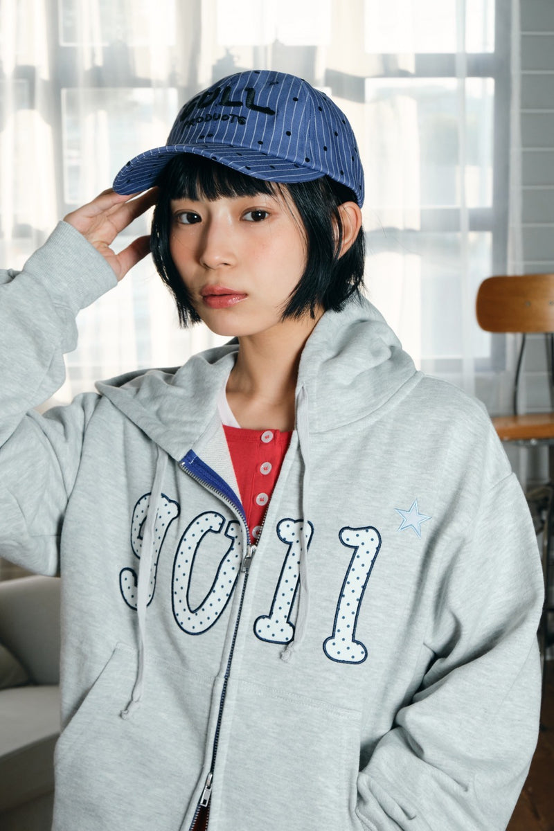 ストライプでドットなひきこもりcap