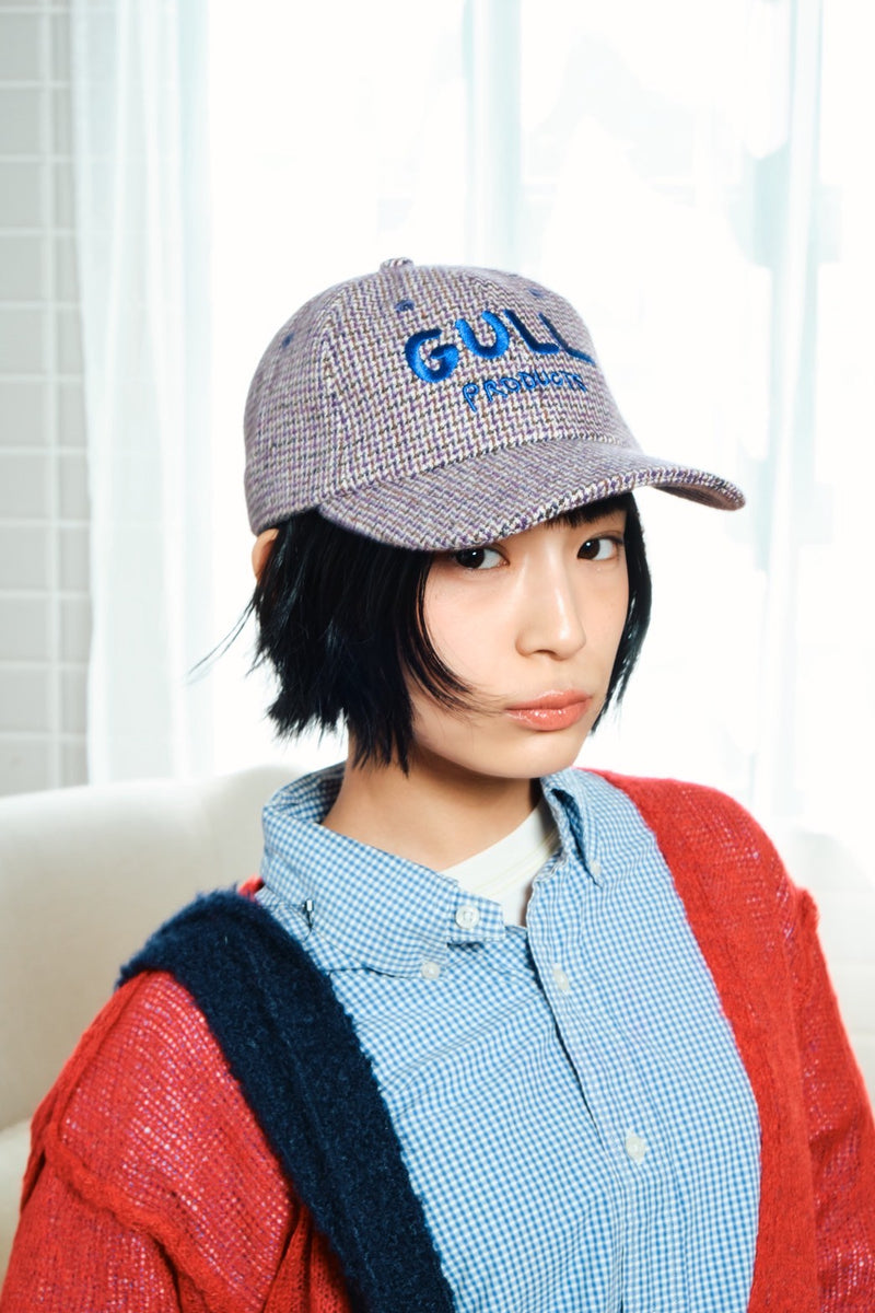 チェック柄のひきこもりcap