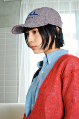 チェック柄のひきこもりcap