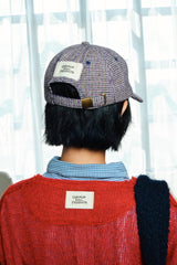 チェック柄のひきこもりcap