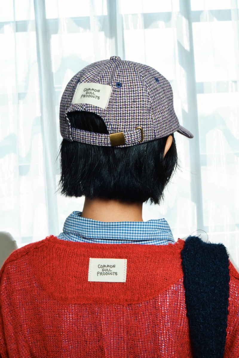 チェック柄のひきこもりcap