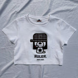 Boxy ruler check tee 