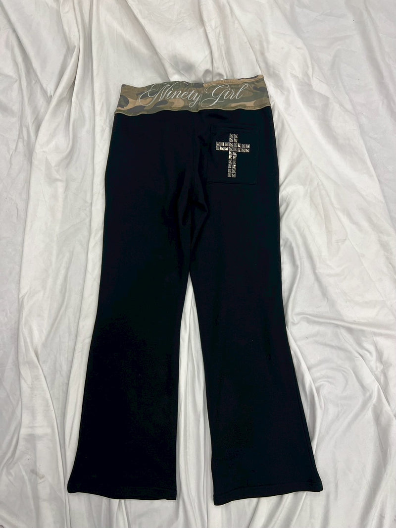 Contrast Rib Waist Straight Pants – YZ