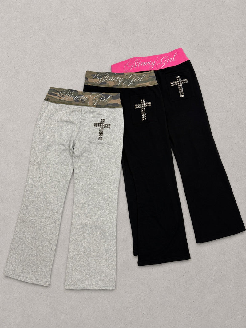 Contrast Rib Waist Straight Pants – YZ