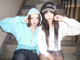Ninety Girl Shaped Zip Hoodie 