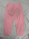 Ninety Girl Sequined Feather Logo Sweat pants