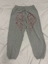 Ninety Girl Sequined Feather Logo Sweat pants