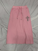 Ninety Girl Cross Stud Long Skirt