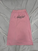 Ninety Girl Cross Stud Long Skirt