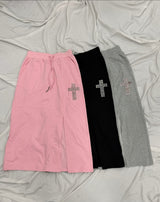 Ninety Girl Cross Stud Long Skirt