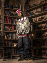 Glow Bone 풀 집 후디 