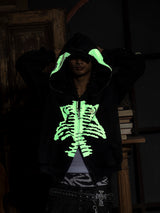 Glow Bone 풀 집 후디 