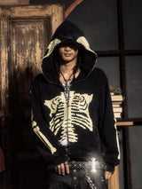 Glow Bone 풀 집 후디 