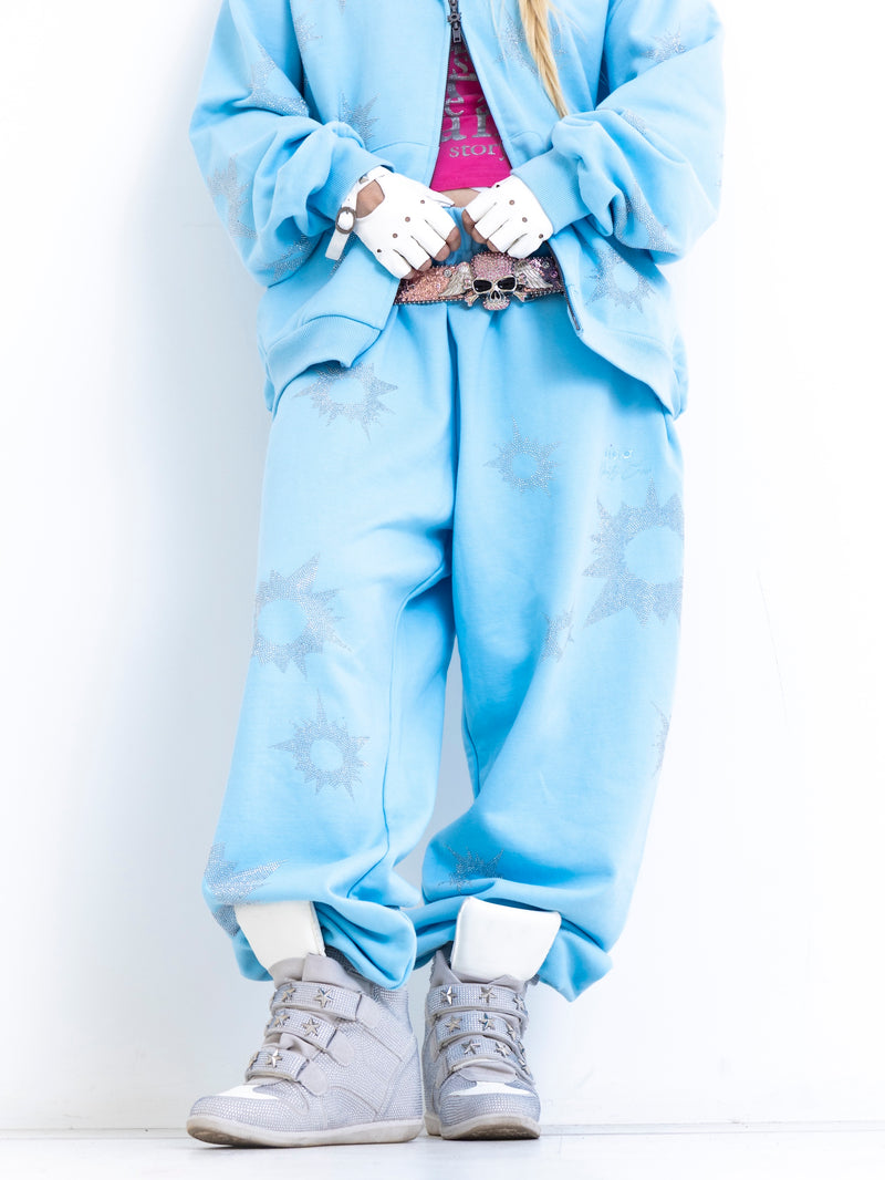 Bullet Logo Rhinestone Allover Pants – YZ