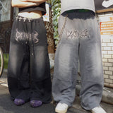 tribal logo double knee sweatpants