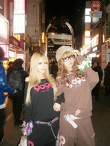 OG 로고 발렌타인 오프숄더 스웨트 