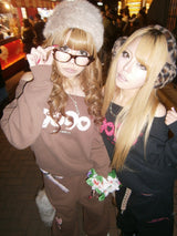 OG 로고 발렌타인 오프숄더 스웨트 