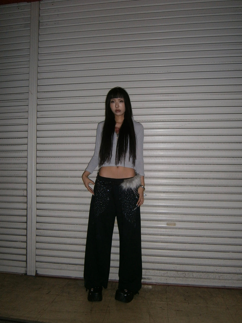 Rhinestone Sweat Pants