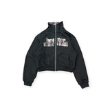 reversible check pattern zip stand