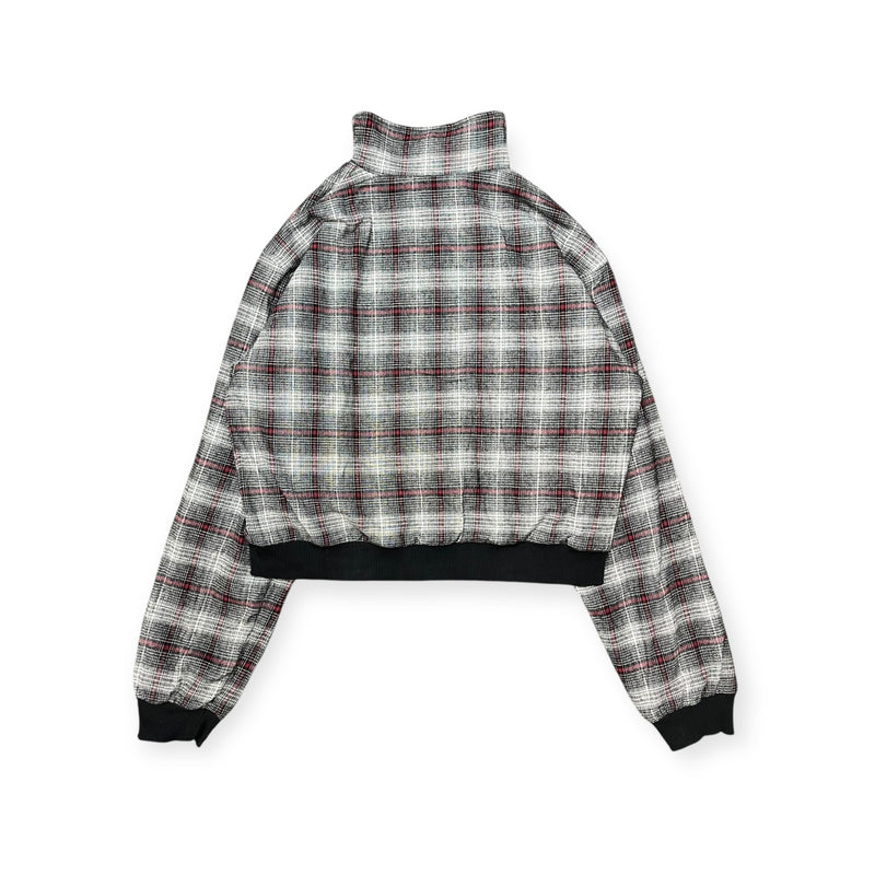 reversible check pattern zip stand